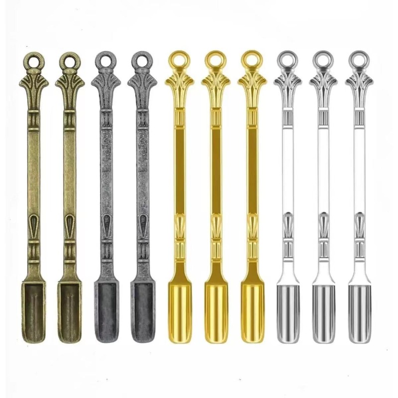 Tools Youtube - 3 個 6 個 80 ミリメートル多色金属嗅ぎタバコスプーンミニポータブル軽量アルミ合金ヴィンテージ嗅ぎタバコチューブ喫煙ツール