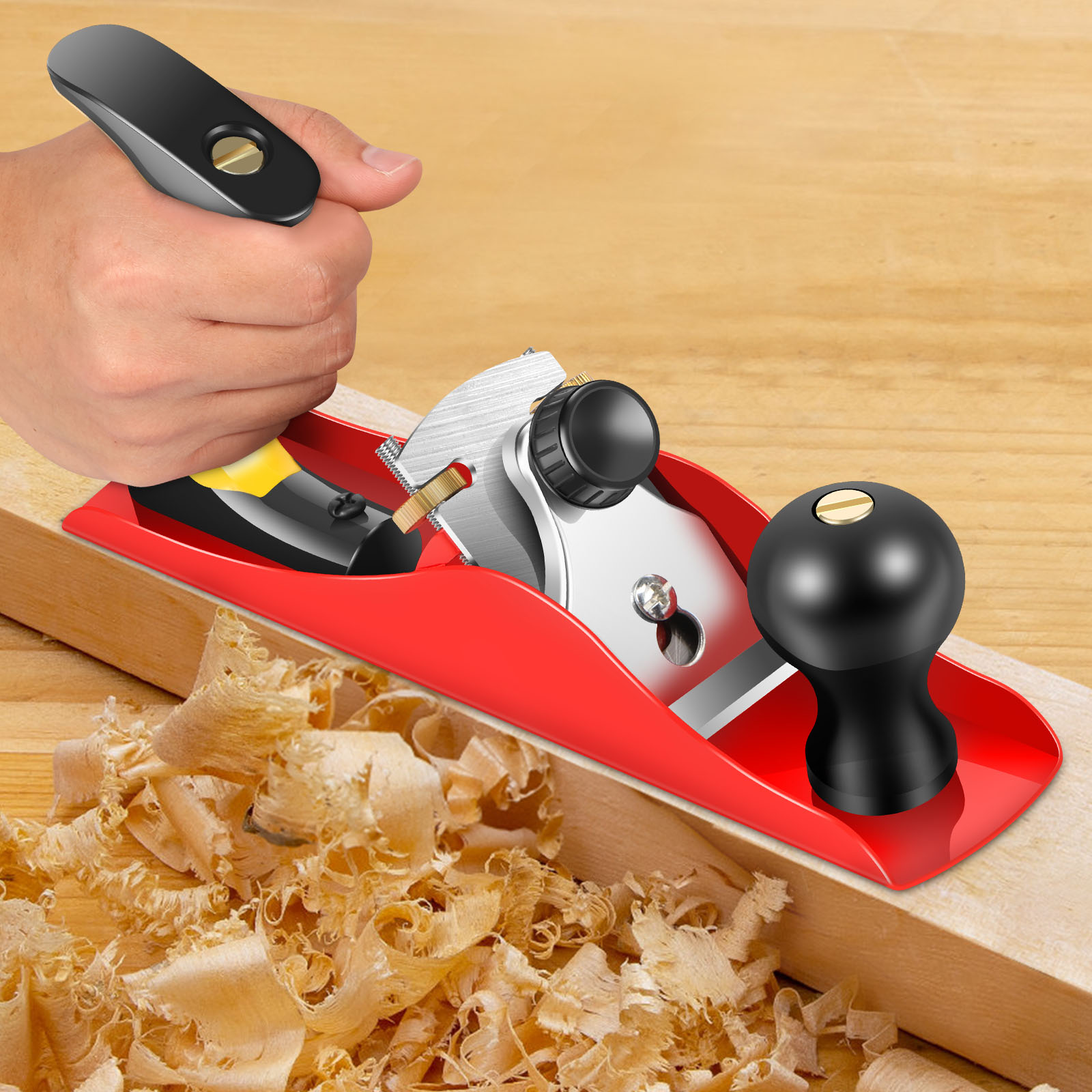 Hand Plane Block - 木製ハンドプレーナーセットハンドツールブロックプレーン切断刃トリミングプロジェクト用木工大工DIYモデル作成プレーナー