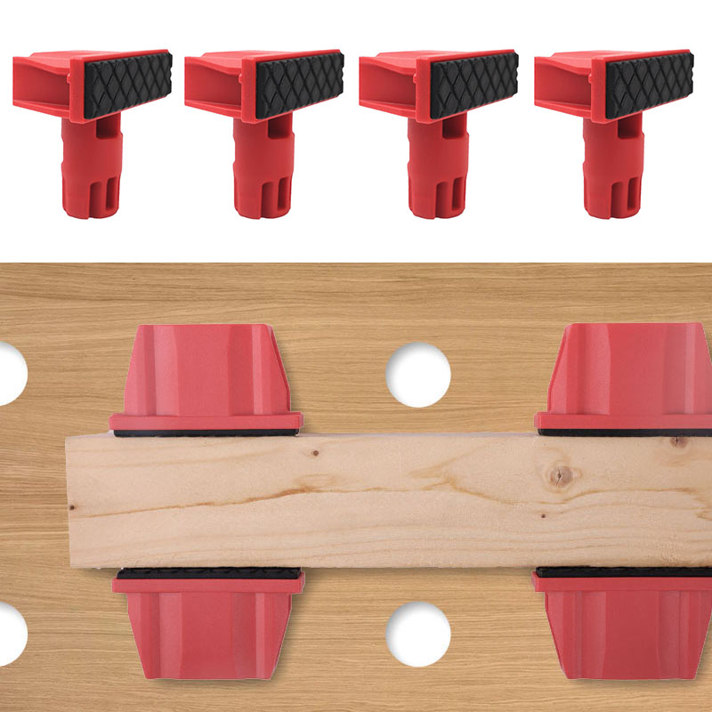 Tools For Woodworking Workshop - プラスチックベンチドッグ4個、直径20mmの木工ベンチストップ、クランプワークベンチ用シリコンガスケット付き - ワークショップツール