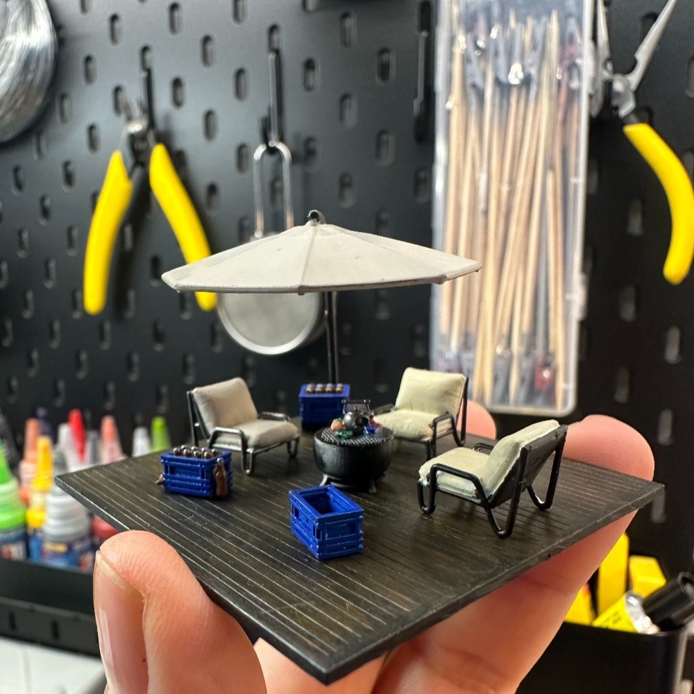 Workshop Tools Toy - ジオラマ 1/64 レジャーテラス ミニチュアシーンモデル ガレージ 室内家具修理ワークショップ