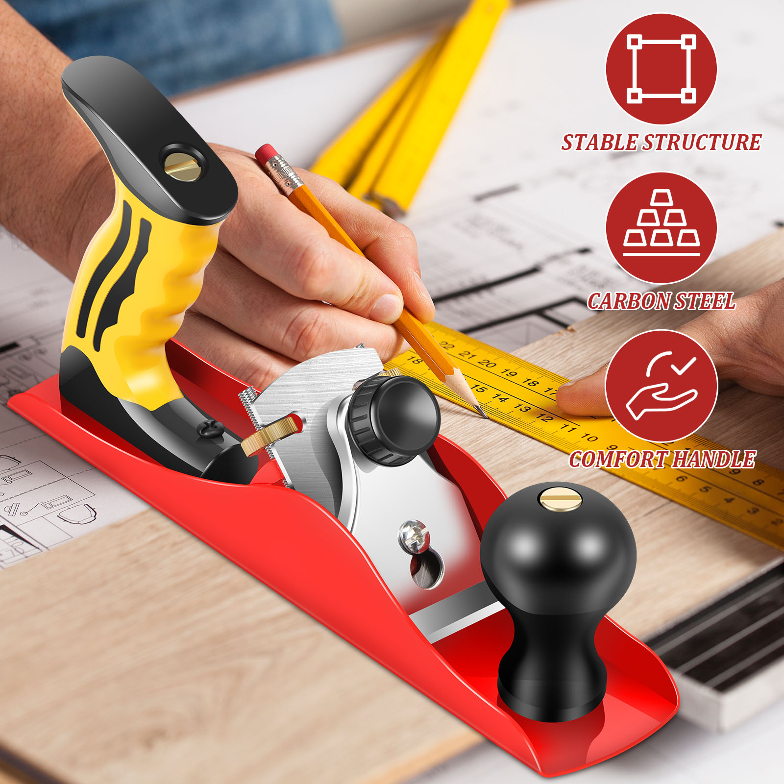 木製ハンドプレーナーセットハンドツールブロックプレーン切断刃 - Hand Plane Block のレビューと価格