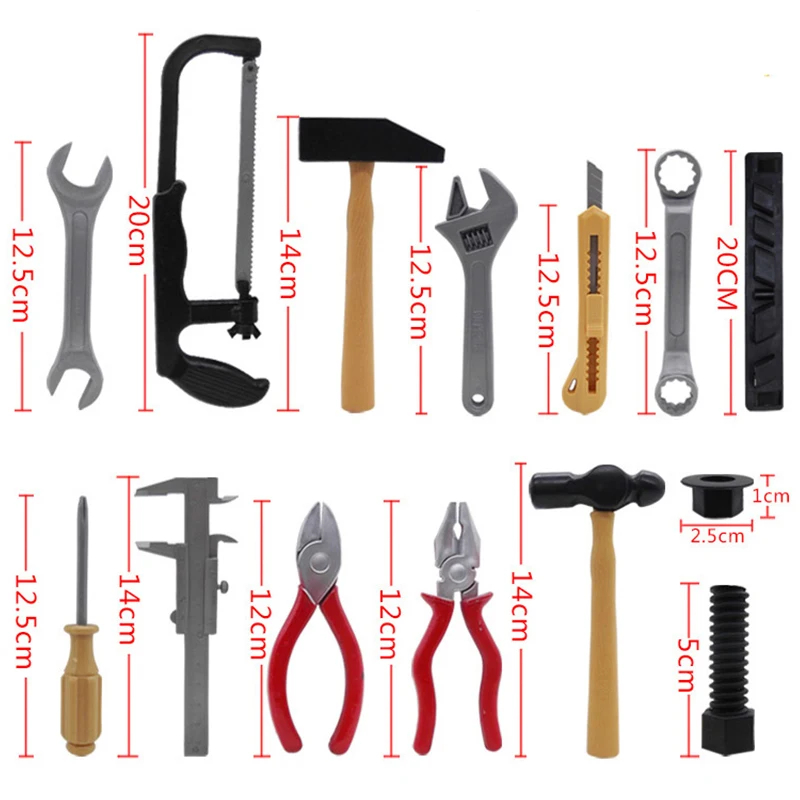 ミニ修理おもちゃ子供パズルおもちゃプラスチックハンズオン能力 - Workshop Tools Toy のレビューと価格
