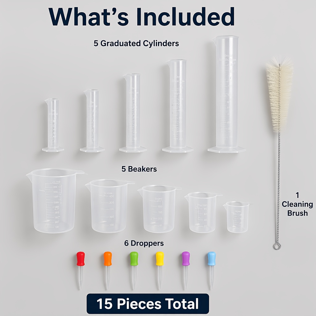 17点セットのプラスチック製計量カップとドロッパーセット、目 - Tools Youtube のレビューと価格